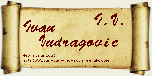 Ivan Vudragović vizit kartica